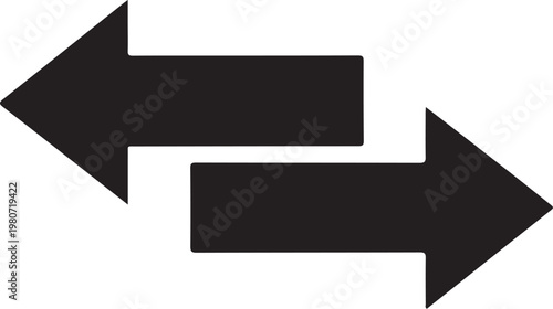 Black arrows pointing in opposite directions