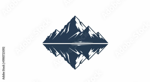 Majestic mountain peaks reflected in still water