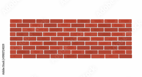A seamless pattern of red bricks with white grout lines, arranged horizontally