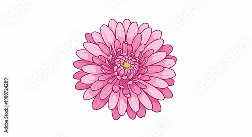 A detailed pixel art illustration of a vibrant pink daisy-like flower