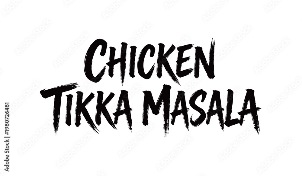 Fototapeta premium CHICKEN TIKKA MASALA Handwriting