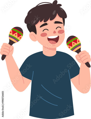 Boy Playing Maracas 