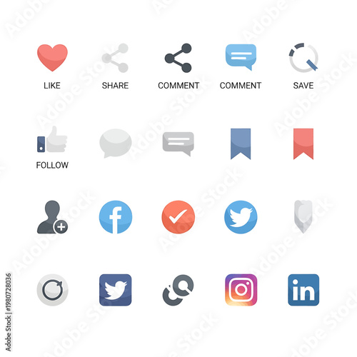 Social media icons on screen 1.