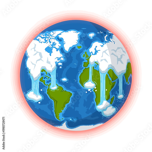 Melting Earth Globe Climate Change.