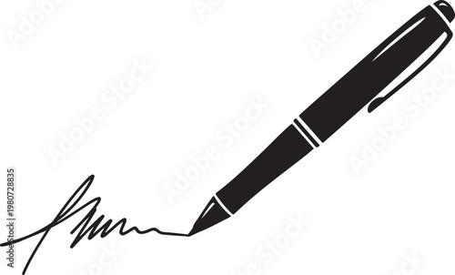 Black pen signature on white background