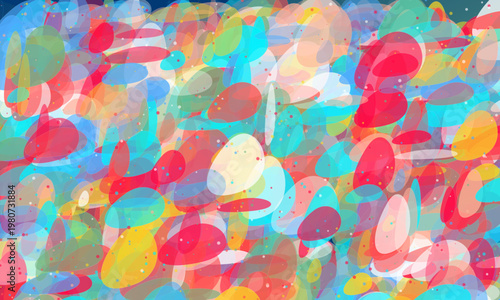 Ultra high end oceanic illustration with deep sea marine life and underwater environment