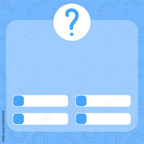 Quiz show vector template. For game Question and answers design. Vector quiz for game.