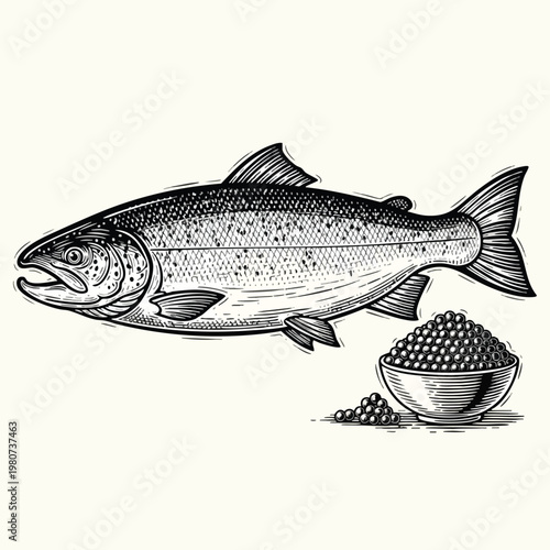 Freshly Caught Fish with Bait and Peaceful Water Background