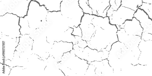 Distress Grunge Texture. Seamless Pattern. Halftone Old, Retro Background. Broken, Cracked Wall Texture. Scratched, Dirt Print. Black and White Grunge Style. Noise Rough Design. Vector Illustration.