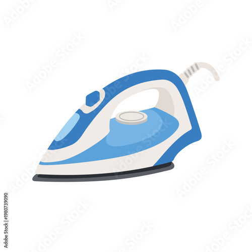 Electric steam iron for smoothing wrinkles on clothes and laundry