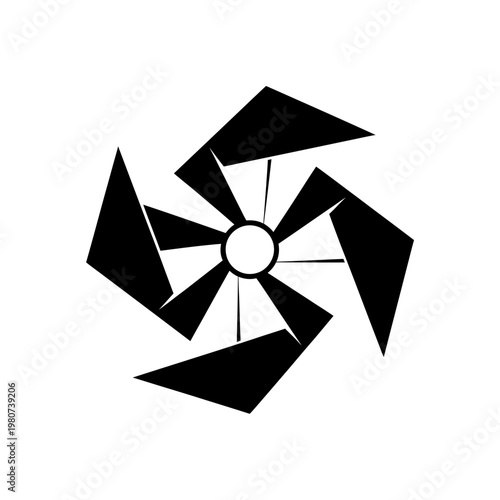 Black Wind Turbine Rotor Blades.