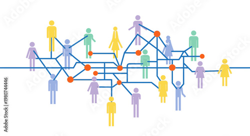 network connection people, social network, teamwork, community