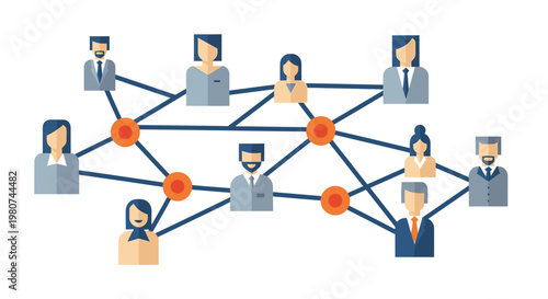 Business people network connections teamwork collaboration
