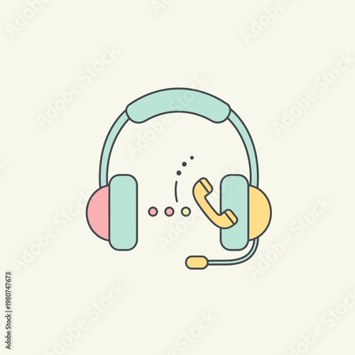 Customer Service Headset with Microphone.