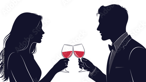 Businessman standing on a large hand looking through a telescope at the night sky filled with stars.