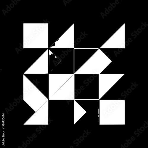 Geometric shapes on black background abstract pattern abstract design minimalistic