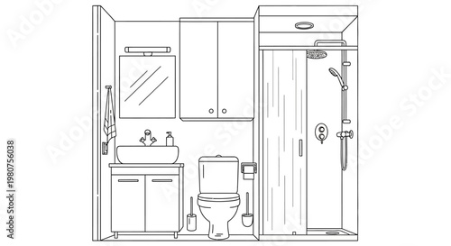 Bathroom Interior Design Plumbing Fixtures.