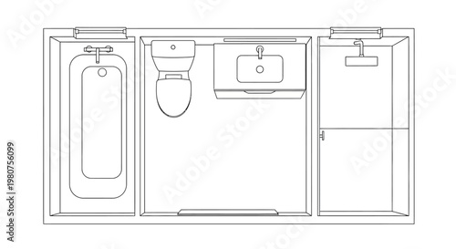 Bathroom interior with bath tub toilet.