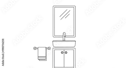 Bathroom sink and cabinet unit.