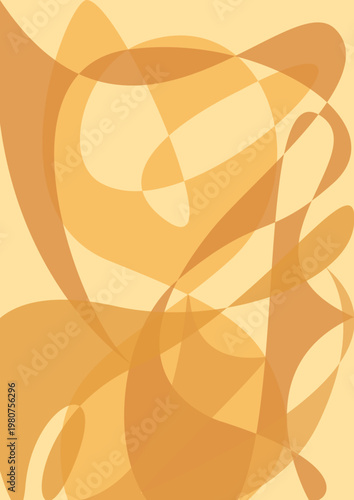 Abstract orange shapes on a light orange background, a unique graphic design