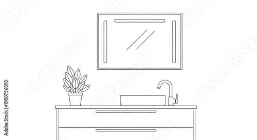 Modern Bathroom Vanity Sink Unit.