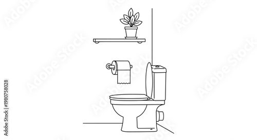 Toilet bowl with toilet paper holder.