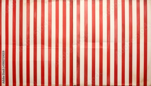 A flat surface displays parallel red and white stripes. The aged appearance suggests prior use and potential imperfections