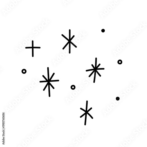 手描き風のキラキラした輝き