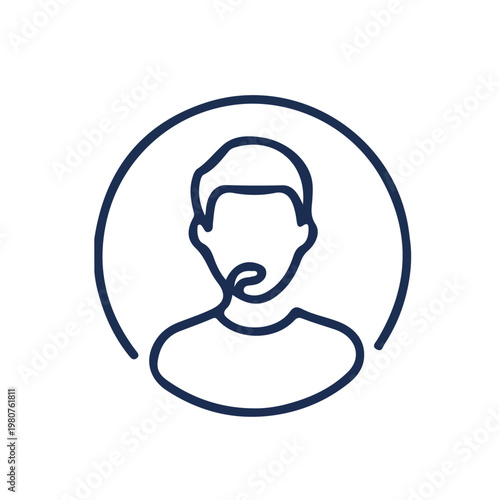 User icon vector illustration, Single man icon. People icon. User profile symbol. Person symbol. Businessman
