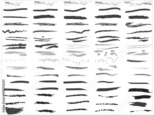 A dark abstract composition featuring numerous horizontal brushstrokes and varying line textures high quality professional detailed