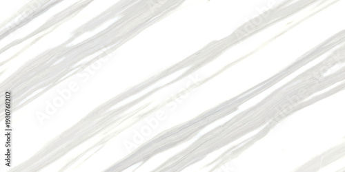 A high resolution close up shot of a luxurious white marble surface with soft grey diagonal veins