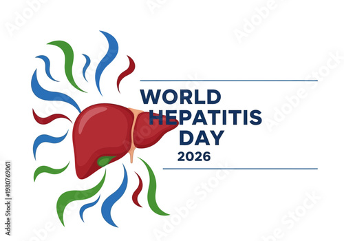 World hepatitis day 2026 liver illustration