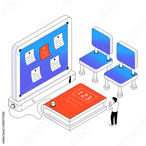 Trendy design illustration of noticeboard 