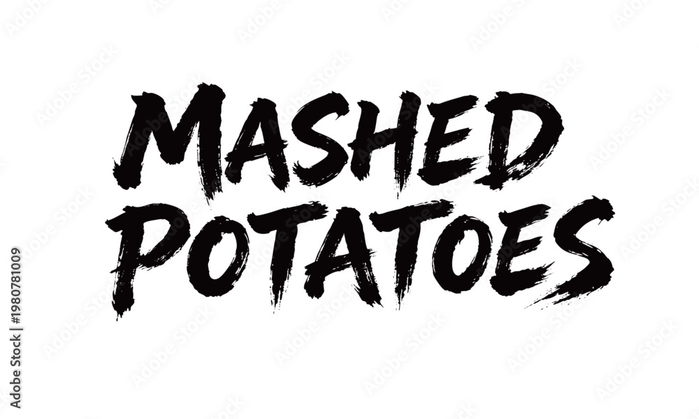 Obraz premium MASHED POTATOES Handwriting