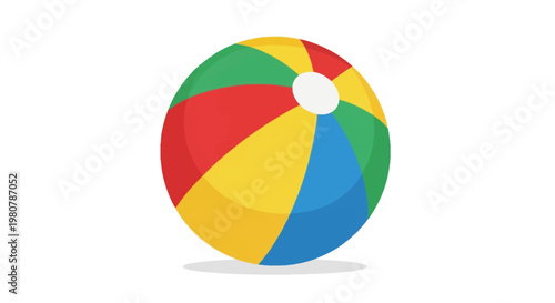 Colorful Beach Ball Inflated Toy.