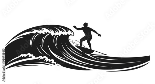 Man surfing on a wave board.
