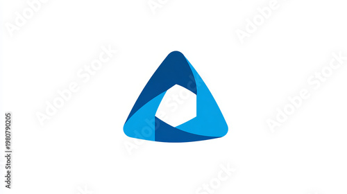 Free Download Modern grow Business with overlapping curved lines in triangle logo vector design concept. Growth logotype symbol for digital finance, ui, technology, investment, business, website, financial, ui, web - GFXLoad