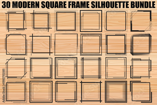 Modern Square Frame SVG Bundle