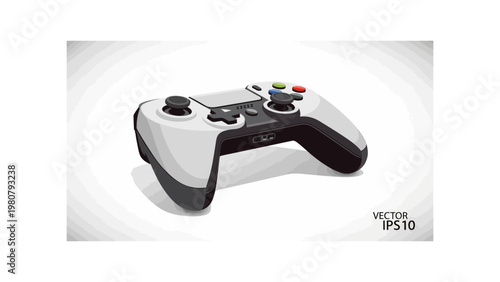 Black and white game controller.
