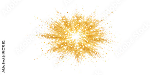 Sparkler on black background celebration with a bright light splash of color and artistic ink paint texture featuring a festive star explosion pattern for holiday decoration art