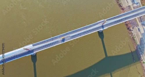 Aerial view of Spanning the Mekong River Friendship Bridge is set to become a vital tourism gateway in the Greater Mekong Subregion.The project boosts accessibility, encourages cross-border road trip