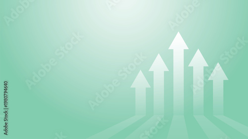 Business arrow finance and investment profit. Trend investment economy graph strategy.