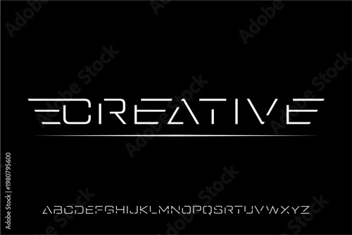 Creative Typography Design Elements Alphabet.