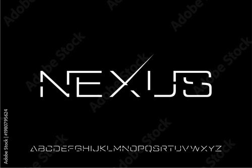 Nexus Logo Design Alphabet Letters.