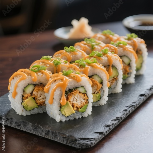 Crab Cake California Fusion Crab cake filling avocado cucumber r