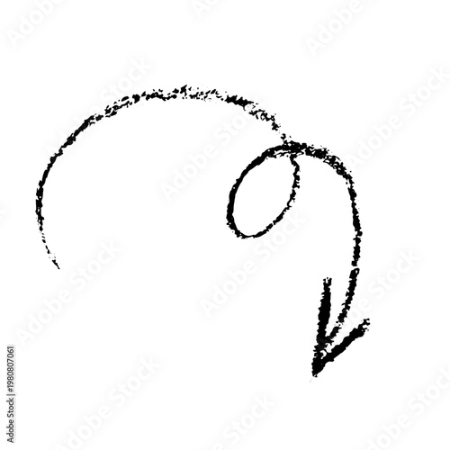 Wave Crayon Hand Drawn Arrow