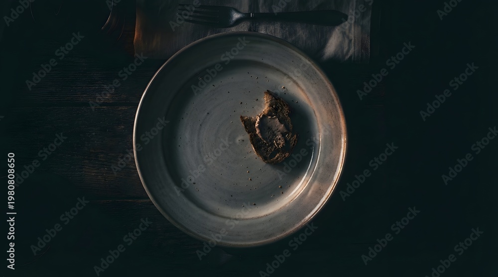 Fototapeta premium Small cake piece with fork