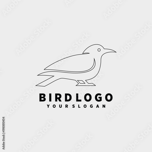 Bird icon vector logo design with creative concept premium vector