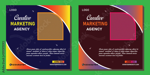 Creative Business Promotion Banner Social Media Marketing Agency Post Template