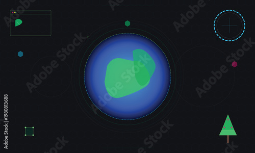 Earth Day ultra vector illustration with environmental protection and green planet concept